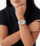 Buy Shop Michael Kors Ritz Chronograph Crystals Silver Dial Silver Steel Strap Watch for Women - MK6746 USA Online