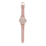 Buy Shop Michael Kors Runway Three Hand Crystal Pave Dial Pink Rubber Strap Watch For Women - MK6854 USA Online