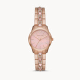 Michael Kors Runway Mother of Pearl Dial Rose Gold Steel Strap Watch For Women - MK6856