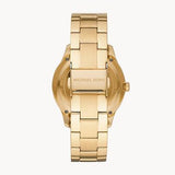 Buy Shop Michael Kors Slim Runway Gold Dial Gold Steel Strap Watch For Women - MK3456 USA Online