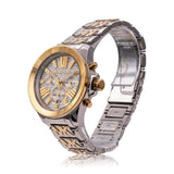 Michael Kors Wren Chronograph Crystals Silver Two Tone Steel Strap Watch for Women - MK6953