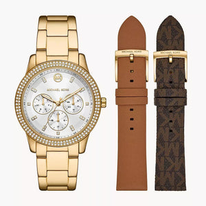 Buy Shop Michael Kors Tibby Multifunction White Dial Gold Steel Strap Watch for Women - MK6969 USA Online