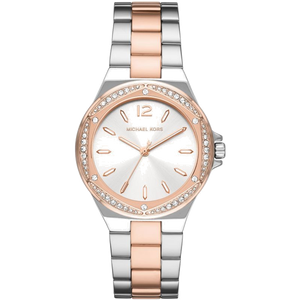 Buy Shop Michael Kors Lennox Three Hand Quartz Silver Dial Two Tone Steel Strap Watch For Women - MK6989 USA Online