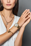 Buy Shop Michael Kors Camille Chronograph White Dial Gold Steel Strap Watch For Women - MK6994 USA Online