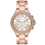 Buy Shop Michael Kors Camille Chronograph White Dial Rose Gold Steel Strap Watch For Women - MK6995 USA Online