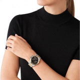 Buy Shop Michael Kors Everest Chronograph Black Dial Two Tone Steel Strap Watch For Women - MK7209 USA Online