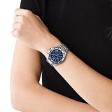 Buy Shop Michael Kors Everest Chronograph Blue Dial Silver Steel Strap Watch For Women - MK7237 USA Online