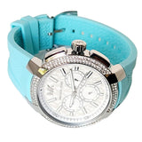 Buy Shop Michael Kors Sidney Multifunction Analog White Dial Turquoise Silicone Strap Watch For Women - MK7246 USA Online