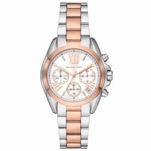 Buy Shop Michael Kors Bradshaw Chronograph White Dial Two Tone Steel Strap Watch For Women - MK7258 USA Online
