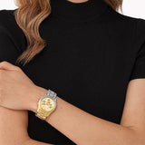 Buy Shop Michael Kors Runway Chronograph Gold Dial Two Tone Steel Strap Watch For Women - MK7329 USA Online