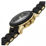 Buy Shop Michael Kors Runway Chronograph Black Dial Black Silicone Strap Watch For Women - MK7385 USA Online