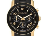 Buy Shop Michael Kors Runway Chronograph Black Dial Black Silicone Strap Watch For Women - MK7385 USA Online