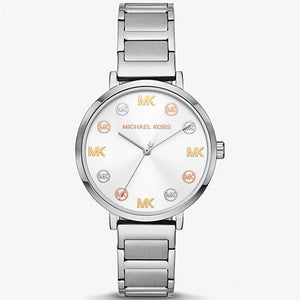 Buy Shop Michael Kors Addyson Quartz Silver Dial Silver Steel Strap Watch for Women - MK7417 USA Online