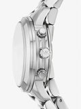 Buy Shop Michael Kors Runway 18K Rhodium Plated Triple Wrap Silver Dial Silver Steel Strap Watch for Women - MK7451 USA Online