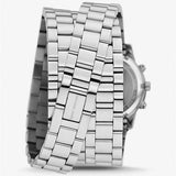 Buy Shop Michael Kors Runway 18K Rhodium Plated Triple Wrap Silver Dial Silver Steel Strap Watch for Women - MK7451 USA Online