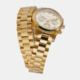 Buy Shop Michael Kors Runway Chronograph Analog Gold Dial Gold Steel Strap Watch for Women - MK7452 USA Online