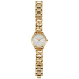 Buy Shop Michael Kors Runway Three-Hand White Dial Gold Steel Strap Watch for Women - MK7472 USA Online