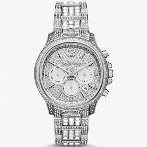 Buy Shop Michael Kors Sage Pavé Limited Edition Crystals Silver Dial Silver Steel Strap Watch for Women - MK7483LE USA Online