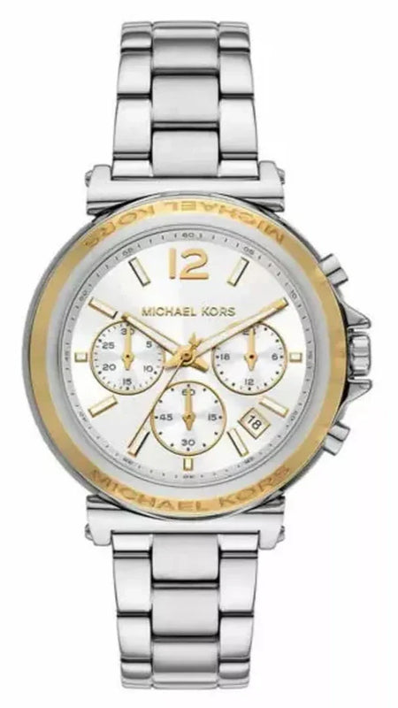 Buy Shop Michael Kors Maren Chronograph Silver Dial Silver Steel Strap Watch for Women - MK7495 USA Online