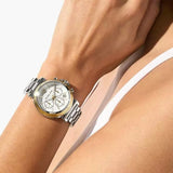 Buy Shop Michael Kors Maren Chronograph Silver Dial Silver Steel Strap Watch for Women - MK7495 USA Online