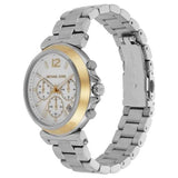 Buy Shop Michael Kors Maren Chronograph Silver Dial Silver Steel Strap Watch for Women - MK7495 USA Online