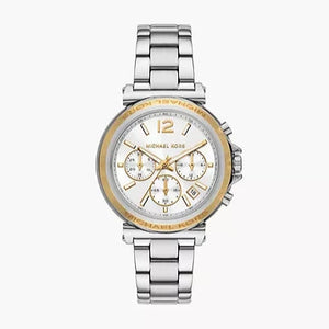 Buy Shop Michael Kors Maren Chronograph Silver Dial Silver Steel Strap Watch for Women - MK7495 USA Online