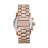 Buy Shop Michael Kors Runway Stop Hunger Quartz Blue Dial Rose Gold Steel Strap Watch For Men - MK8358 USA Online