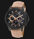 Buy Shop Michael Kors Ryker Chronograph Black Dial Beige Leather Strap Watch For Men - MK8520 USA Online