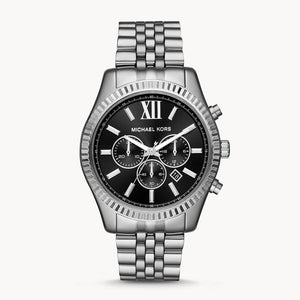 Buy Shop Michael Kors Lexington Chronograph Black Dial Black Steel Strap Watch For Men - MK8602 USA Online