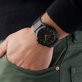 Buy Shop Michael Kors Slim Runway Black Dial Black Mesh Strap Watch for Women - MK8607 USA Online