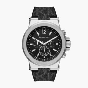 Buy Shop Michael Kors Dylan Chronograph Black Dial Black Rubber Strap Watch For Men - MK8903 USA Online