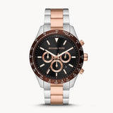 Buy Shop Michael Kors Layton Chronograph Black Dial Two Tone Steel Strap Watch For Men - MK8913 USA Online