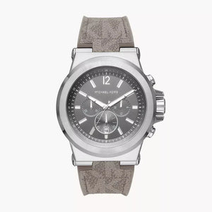 Buy Shop Michael Kors Dylan Chronograph Grey Dial Grey PVC Strap Watch For Men - MK8935 USA Online