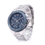 Michael Kors Lennox Chronograph Blue Dial Silver Steel Strap Watch For Men - MK8938