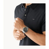 Buy Shop Michael Kors Everest Chronograph Black Dial Silver Steel Strap Watch For Men - MK8976 USA Online