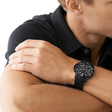 Buy Shop Michael Kors Everest Chronograph Black Dial Black Silicone Strap Watch For Men - MK8980 USA Online