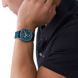 Buy Shop Michael Kors Accelerator Chronograph Blue Dial Blue Nylon Strap Watch for Men - MK9142 USA Online