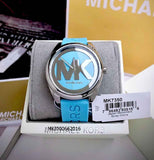 Buy Shop Michael Kors Janelle Quartz Blue Dial Blue Rubber Strap Watch For Women - MK7350 USA Online