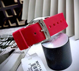 Buy Shop Michael Kors Janelle Three Hand Red Dial Red Rubber Strap Watch For Women - MK7144 USA Online