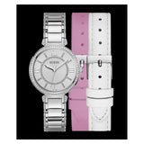 Buy Shop Guess Montage Quartz Silver Dial Silver Steel Strap Watch For Women - GW0588L2 USA Online