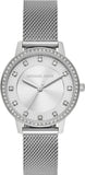 Buy Shop Michael Kors Quartz Crystals White Dial Silver Mesh Strap Watch for Women - MKO1013 USA Online