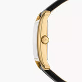 Buy Shop Michael Kors Monroe Three Hand Black Dial Black Leather Strap Watch for Women - MKO1027 USA Online