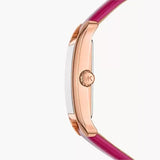 Buy Shop Michael Kors Monroe Three Hand White Dial Pink Leather Strap Watch for Women - MKO1029 USA Online