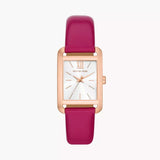 Buy Shop Michael Kors Monroe Three Hand White Dial Pink Leather Strap Watch for Women - MKO1029 USA Online