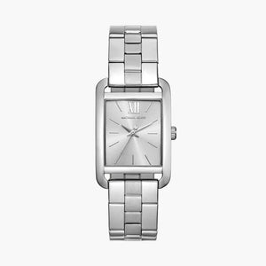 Buy Shop Michael Kors Monroe Three Hand Silver Dial Silver Steel Strap Watch for Women - MKO1033 USA Online