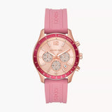 Buy Shop Michael Kors Berkley Quartz Rose Gold Dial Pink Rubber Strap Watch for Women - MKO1039 USA Online
