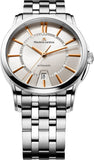 Maurice Lacroix Pontos Date Silver Dial Silver Steel Strap Watch For Men - PT6148-SS002-131-1