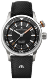 Maurice Lacroix Pontos S Diver Black Dial Orange Rubber Strap Watch For Men - PT6248-SS00L-330-J