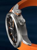 Maurice Lacroix Pontos S Diver Black Dial Orange Rubber Strap Watch For Men - PT6248-SS00L-330-J