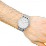 Buy Shop Calvin Klein City Chronograph White Dial Silver Mesh Bracelet Watch for Men - K2G2G126 USA Online